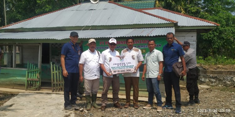 PTPN 1 Aceh Kebun Pulau Tiga dan Program TJSL PTPN1 Menyalurkan Bantuan Pembangunan Mesjid Desa Tanjung Genteng