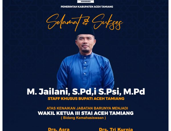 Selamat Atas Dilantiknya 8  Pimpinan Akademik Sekolah tinggi  Agama Islam Aceh Tamiang Periode 2023-2027