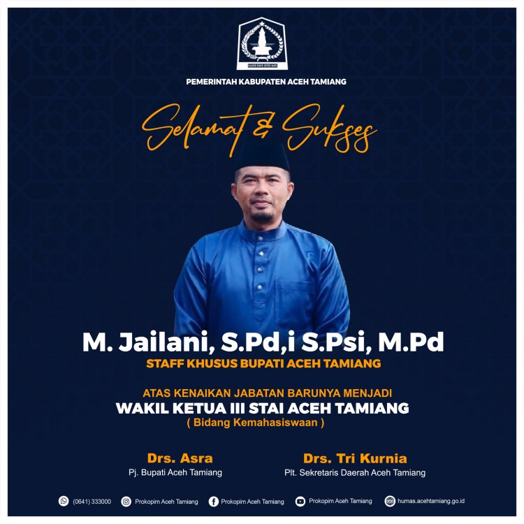 Selamat Atas Dilantiknya 8  Pimpinan Akademik Sekolah tinggi  Agama Islam Aceh Tamiang Periode 2023-2027
